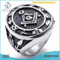 NEW MENS MASONIC FREEMASON 316 ANNEAU D&#39;AGATE EN ACIER INOXYDABLE